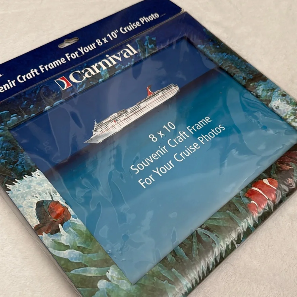 {VTG} Carnival | 2004 Cruise Line Ship Y2K Souvenir Craft Photo Frame 209-81CRH
